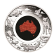 1 oz (31.10 g) srebrna PROOF kolorowa moneta Snakeskin Jasper, Australia 2025 (z certyfikatem)