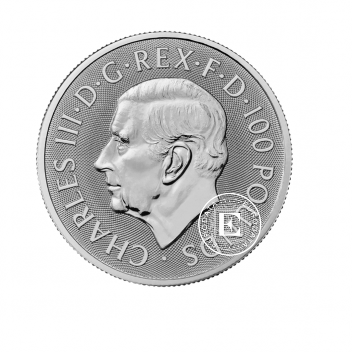 1 oz (31.10 g) platininė moneta Jautis, Tudor Beasts, Didžioji Britanija 2023