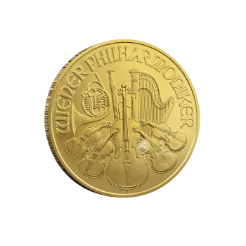 1 oz (31.10 g) auksinė moneta Vienos Filharmonija, Austrija (atsitiktiniai metai)