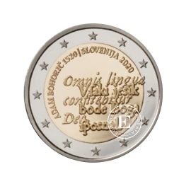 2 Eur moneta 500 rocznica urodzin Adama Bohorič, Słowenia 2020