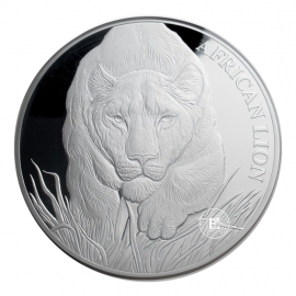 1 oz (31.10 g) sidabrinė moneta Liūtas, Čadas 2017