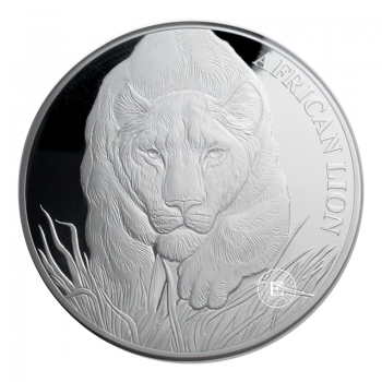 1 oz (31.10 g)  srebrna moneta Lion, Republika Czadu 2017