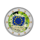 2 Eur colored coin 30th anniversary of the EU flag, Ireland 2015