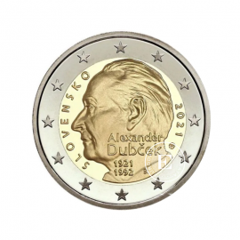 2 Eur Münze Alexander Dubcek, Slowakei 2021