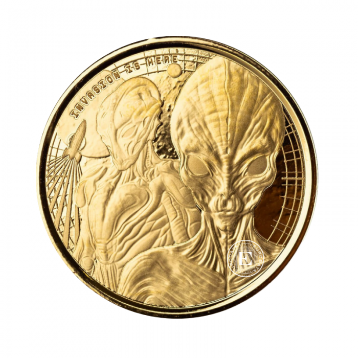 1/10 oz (3.11 g) auksinė moneta Alien, Ganos Respublika 2023