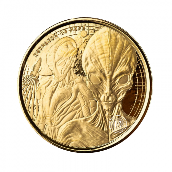 1/10 oz (3.11 g) pièce d'argent Alien, République du Ghana 2023