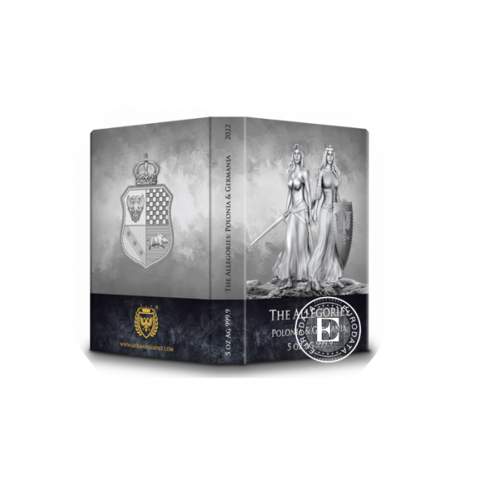 5 oz (155.50 g) sidabrinė moneta Allegories Polonia & Germania, Poland 2022