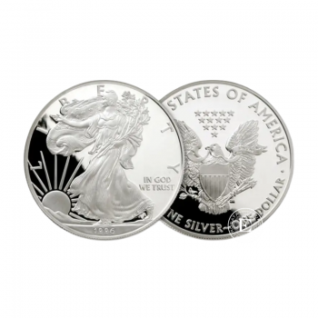 1 oz (31.10 g) sidabrinė PROOF moneta Amerikos Erelis, JAV 1996