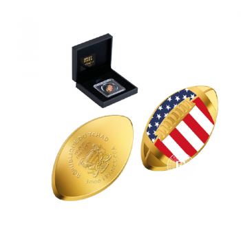 1/1000 oz  złota kolorowa moneta American Football, Czad