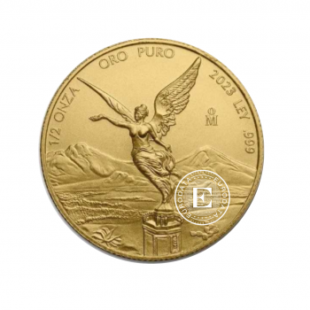 1/2 oz (15.55 g) auksinė moneta Laisvės angelas, Meksika 2023