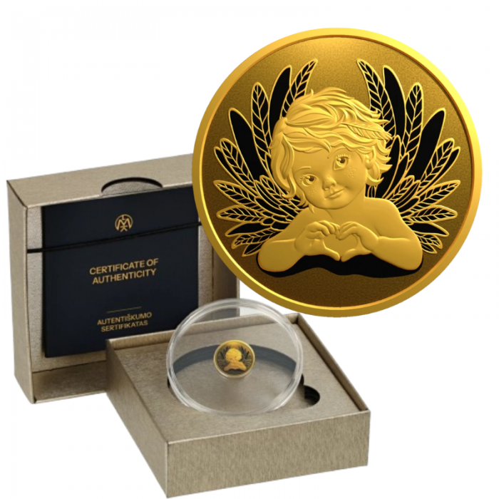 1 dollar (1.24 g) pièce d'or PROOF Angel's brother, Niue 2025
