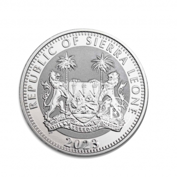 1 oz (31.10 g) sidabrinė moneta Egipto dievai - Anubis, Siera Leonė 2023