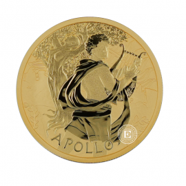 1 oz (31.10 g) auksinė moneta Gods of Olympus - Apolonas, Tuvalu 2023