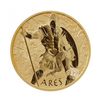 1 oz (31.10 g) złota moneta Gods of Olympus -  Ares, Tuvalu 2023