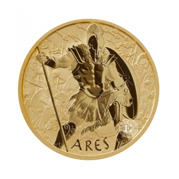 1 oz (31.10 g) auksinė moneta Gods of Olympus -  Arėjas, Tuvalu 2023