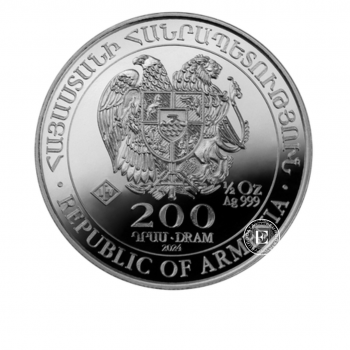 1/2 oz (15.55 g) pièce d'argent Noah's Ark, Armenie 2024