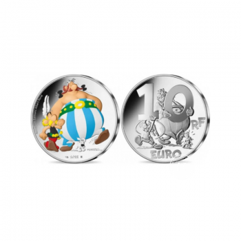 10 Eur (22.20 g) silver colored PROOF coin Asterix and the Griffin, France 2022 (with certificate)