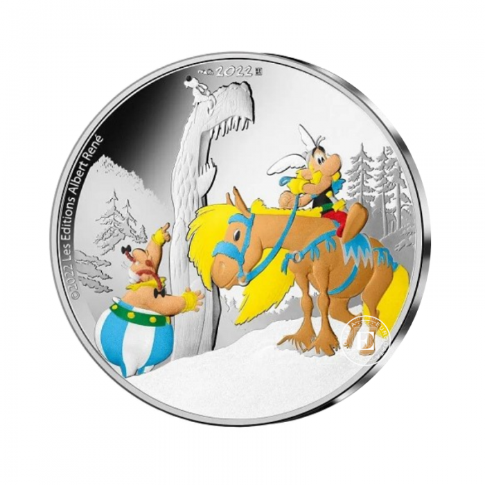 10 Eur (22.20 g) sidabrinė spalvota PROOF moneta Asteriksas ir Grifas, Prancūzija 2022 (su sertifikatu)
