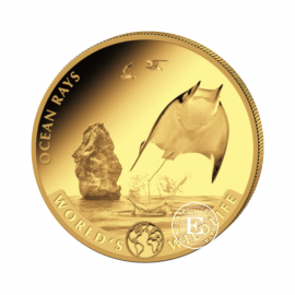 1oz (31.10 g) silver coin Congo world wildlife - Rays, Republic of the Congo 2023 