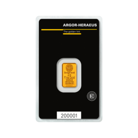 2 g investicinis aukso luitas Argor-Heraeus 999.9