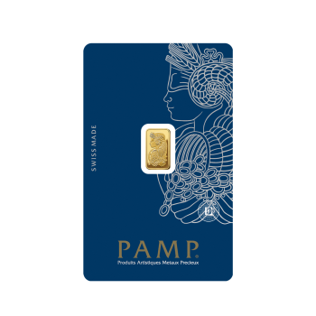 1 g investicinis aukso luitas PAMP Fortuna 999.9