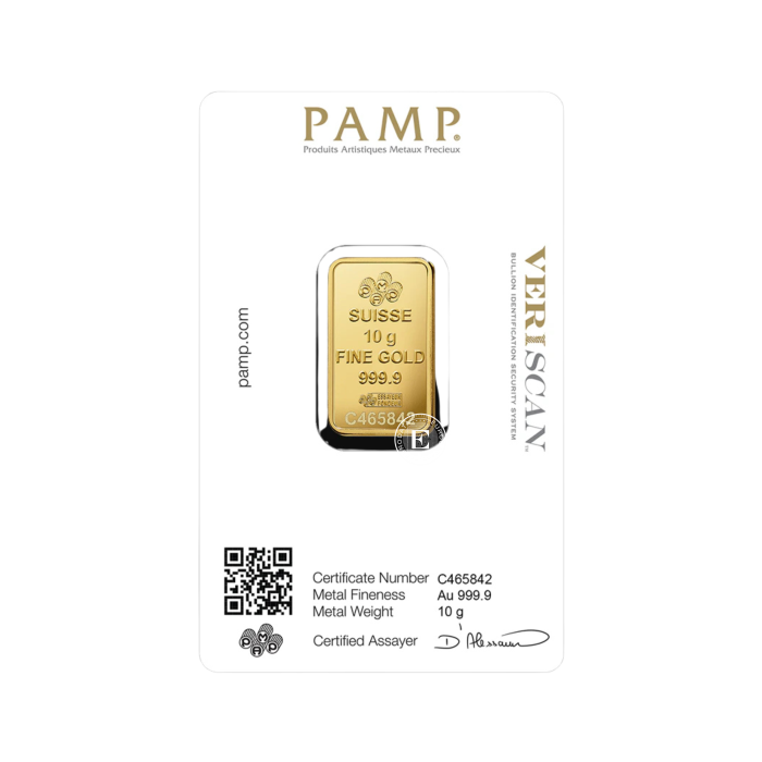 10 g investicinio aukso luitas Fortūna, PAMP 999.9