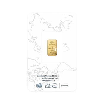 1 g investicinio aukso luitas Rose, PAMP 999.9