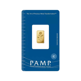 1 g investicinio aukso luitas Rose, PAMP 999.9