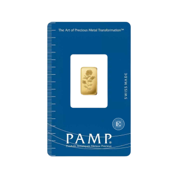 1 g investicinio aukso luitas Rose, PAMP 999.9