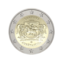 2 Eur Münze Aukštaitija, Litauen 2020