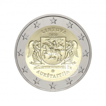 2 Eur Münze Aukštaitija, Litauen 2020