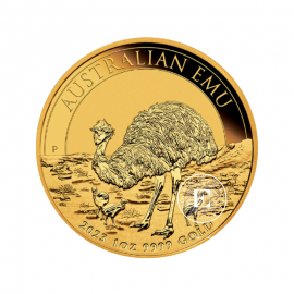 1 oz (31.10 g) złota moneta Australijski Emu, Australia 2023
