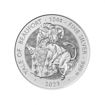 10 oz (311 g) srebrna moneta Tudor Beasts - Yale of Beaufort, Wielka Brytania 2023