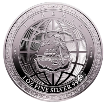 1 oz (31.10 g) sidabrinė moneta Taika, Liberija 2026