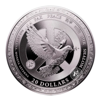 1 oz (31.10 g) sidabrinė moneta Taika, Liberija 2026