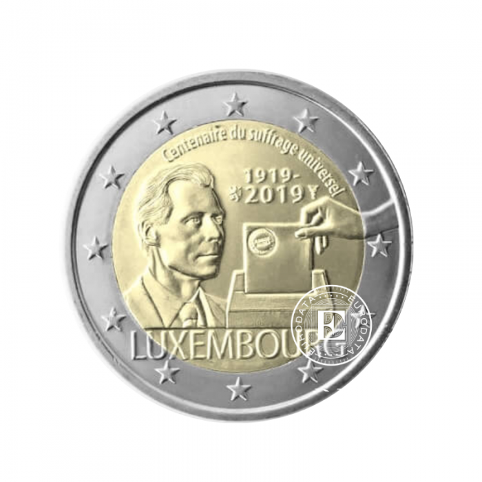 2 Eur Münze Wahlrecht, Luxemburg 2019
