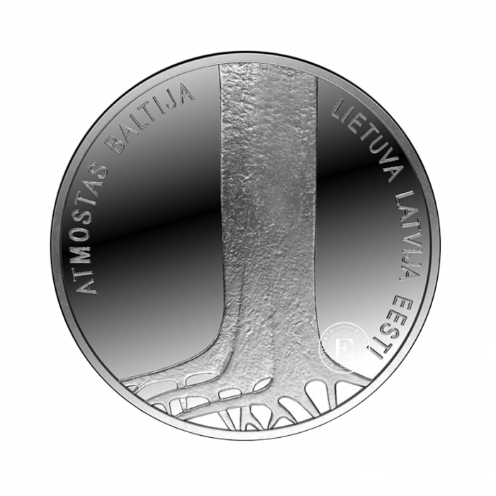 5 Eur (22 g) srebrna kolorowa PROOF Baltic way, Łotwa 2014