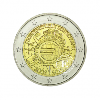 2 Eur moneta 10 metų eurui - G, Vokietija 2012