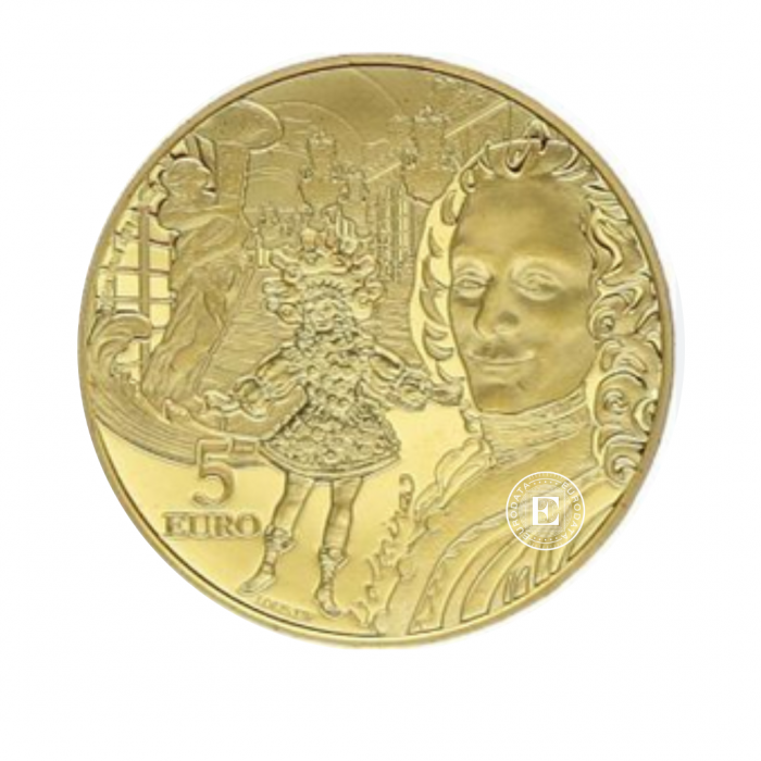 5 Eur (0.5 g) Goldmünze Baroque and Rococo period, Frankreich 2018