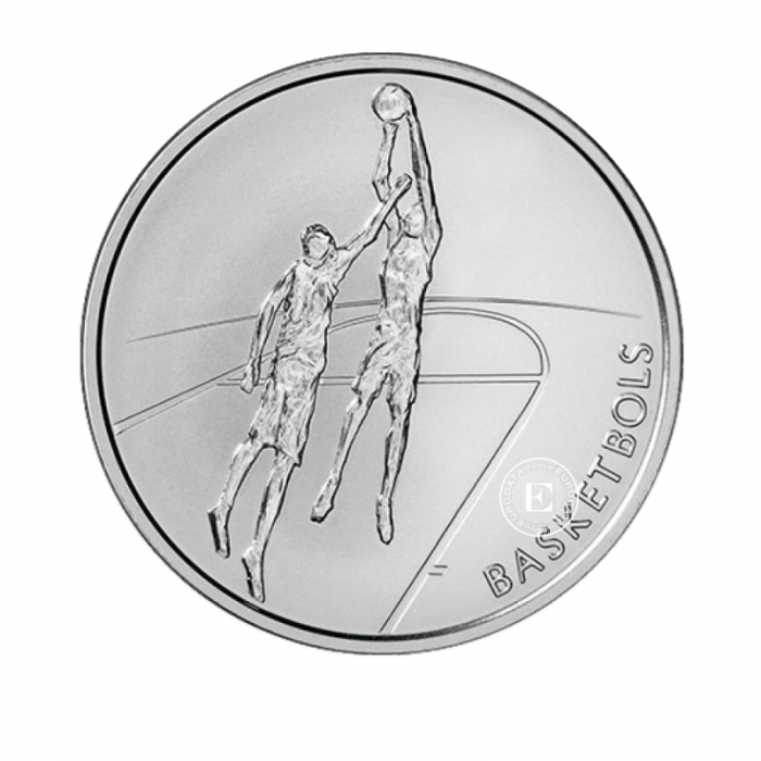 1 lat (31.47 g) silver PROOF coin Basketball, Latvia 2008