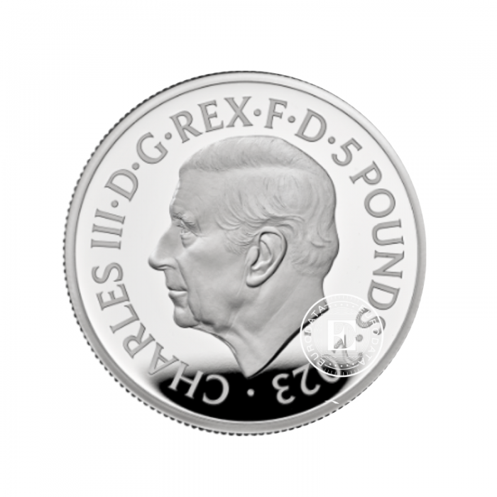 2 oz (62.20 g) sidabrinė PROOF moneta Britannia, Karalius Charlesas III, Didžioji Britanija 2023