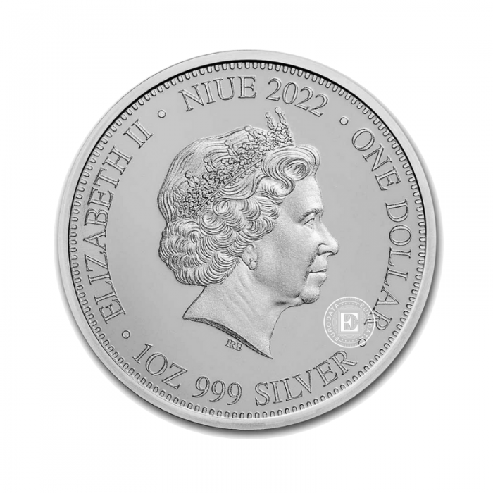 1 oz (31.10 g) srebrna moneta Cougar and Bear, Niue 2022