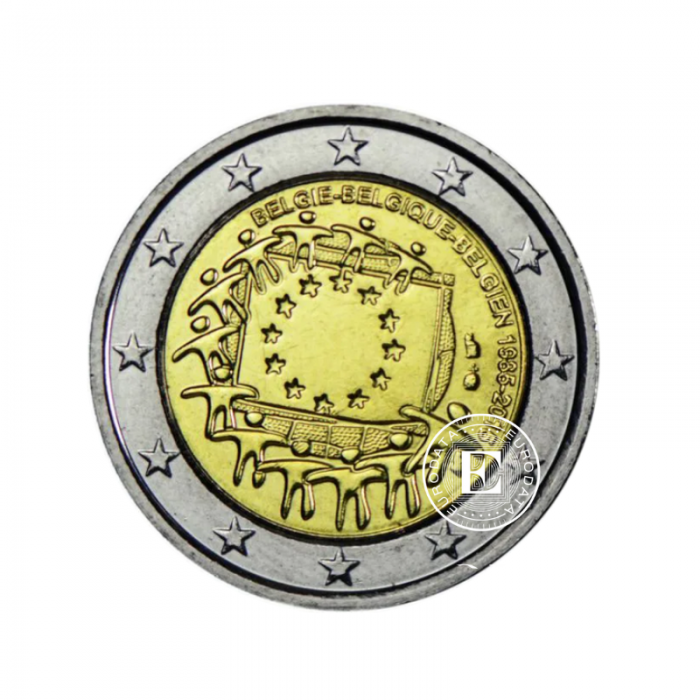 2 Eur coin The 30th anniversary of the EU flag, Belgium 2015