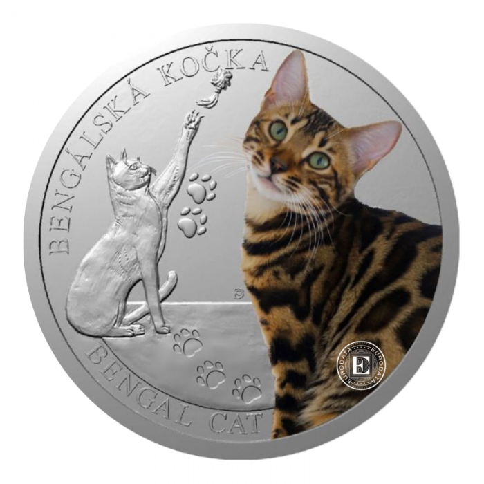 1 oz (31.10 g) srebrna moneta Cat Breeds - Bengal cat, Niue 2025