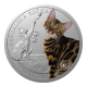 1 oz (31.10 g) srebrna moneta Cat Breeds - Bengal cat, Niue 2025