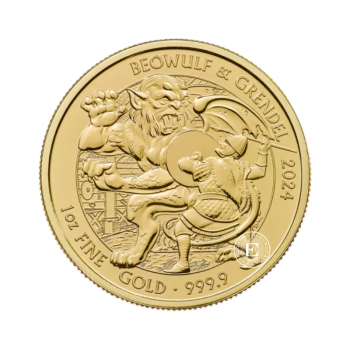 1 oz (31.10 g) auksinė moneta Mitai ir Legendos - Beowulf, Didžioji Britanija 2024