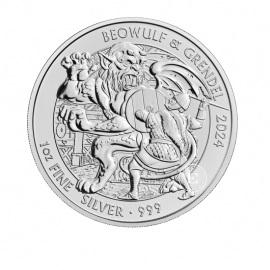 1 oz (31.10 g) sidabrinė moneta Mitai ir Legendos - Beowulf, Didžioji Britanija 2024