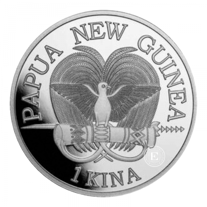 1 oz  (31.10 g) sidabrinė moneta Rojaus paukštis, Papua Naujoji Gvinėja 2022