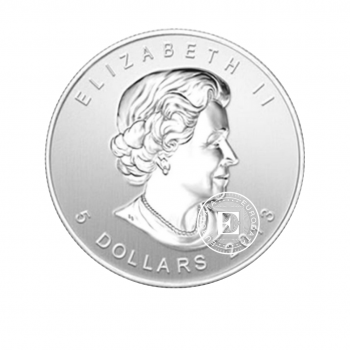 1 oz (31.10 g) sidabrinė moneta Kanados laukinė gamta, Antilopė, Kanada 2013