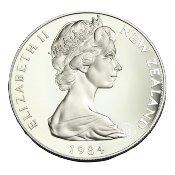1 Dollar (27.20 g) pièce d'argent Black Robin, Nouvelle-Zélande 1984